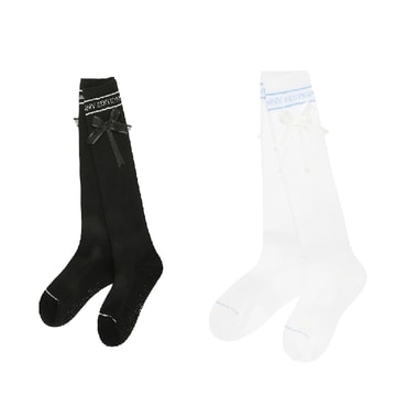 마스터바니 (421E1SC106) 25S/S  여성 논슬립 레이스 리본 레터링 니삭스
