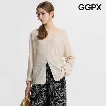 GGPX 슬릿 버튼 베이직 가디건 (GP7KG013F)