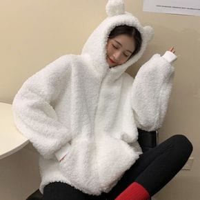 후리스 플리스 뽀글이 YT37 곰돌이 후드 점퍼