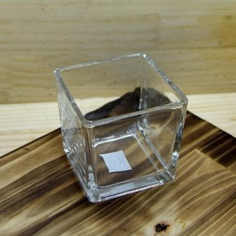  인테리어 유리화병 베이직사각 8x8cm