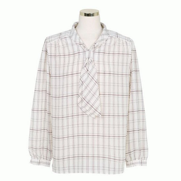 [헬로시모네] 칼리 블라우스 체크 SS25-CARBLCHL[OL]