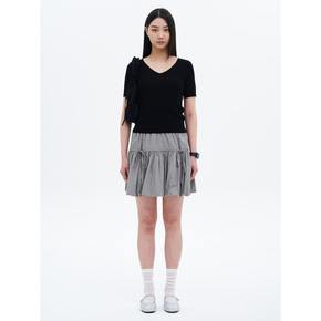 브이넥 반소매 풀오버  블랙 (325351LY55)