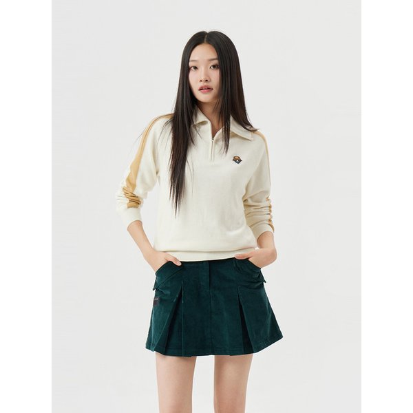 (W) Windproof Lining Half Zip Knit G5WAW25931IVX