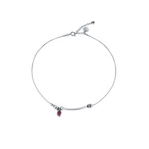 NO.334 [SILVER] SNAKE BALL NECKLACE