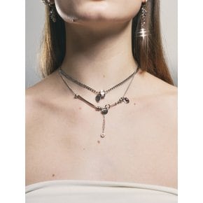 NO.334 [SILVER] SNAKE BALL NECKLACE