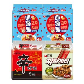 신라면 5p + 짜파게티 5p + 배홍동 비빔면 4p x 2개 기획세트, 2세트