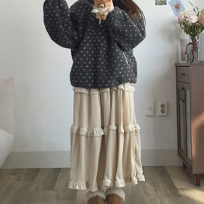 몽글퐁 도트 보아 뽀글이 하프집업2color