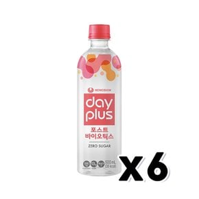 농심 데이플러스 포스트바이오틱스 제로슈가 이온음료 500ml x 6개