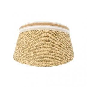 비앙카 10 스트라이프 여성 바이저 HAT52490 NATURAL NOUGAT