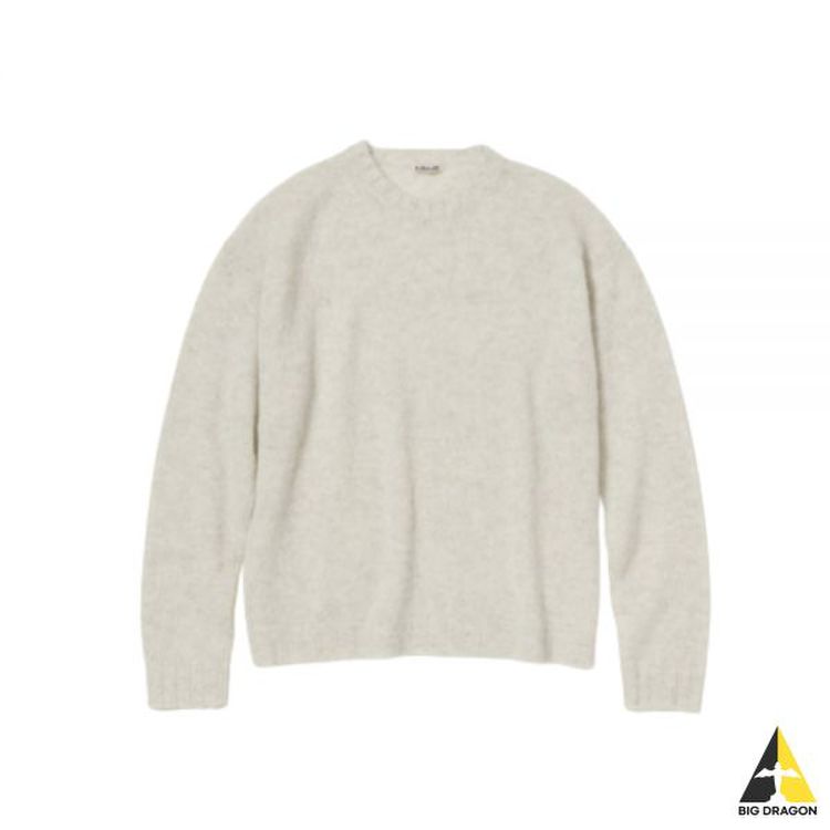 AURALEE 오라리 Shetland Wool Cashmere Knit PO (A22AP02SC TOP white