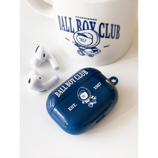 볼보이클럽 네이비 에어팟, 버즈3 케이스