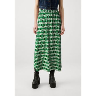 이스퀘어 4753919 Vero Moda VMEASY ANKLE SKIRT - Maxi skirt black/green