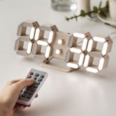 인테리어 LED 탁상 벽시계 시즌4 25cm 뉴크림