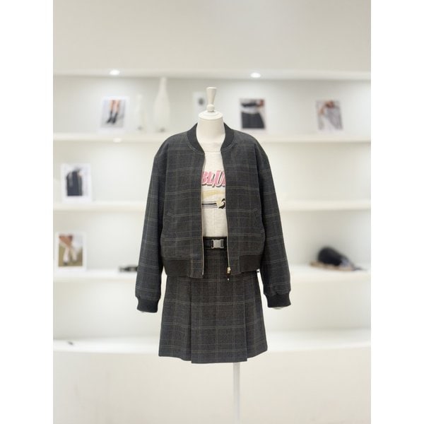 [여주점] 여성 체크 집업 자켓 (L261PSJ002)