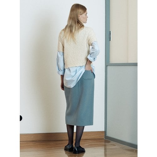 [Day-Wool] Handmade Slit Midi Skirt_3color