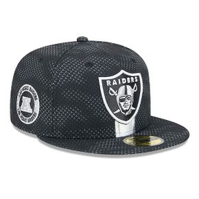 [해외] 1079444 NFL [라스베이거스 레이더스] 2024 Sideline 59FIFTY Fitted Hat Black