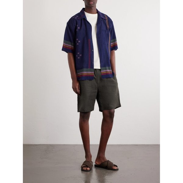 로히트 캠프 칼라 스트라이프 코튼 셔츠 46376663163099447