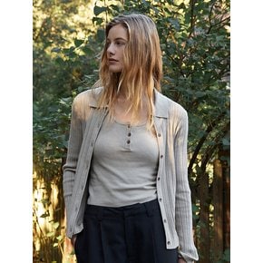 FORET COLLAR CARDIGAN SET (TAUPE)