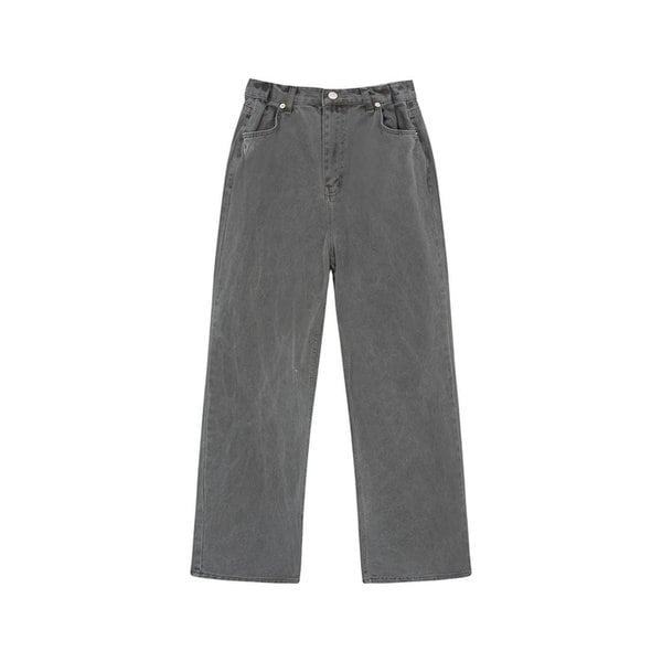 Washed tuck pocket pants_dark gray