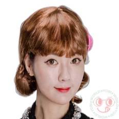  요비월드 차도녀 가발 분장가발 사진소품 코믹가발 핑크가발 공연가발 컬러가발 행사가발 패션가발 염색가