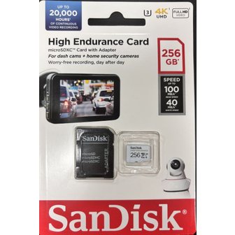  샌디스크 MicroSD HIGH 256GB(블랙박스용)