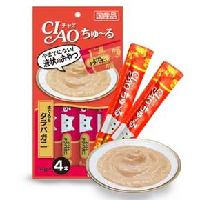 고양이 짜먹는 간식 참치 게맛살 4개입 1P 스틱 영양 챠오츄르