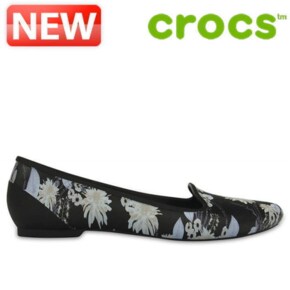 크록스 플랫 슈즈 /H12- 204214-968 Crocs Eve Graphic Flat 여성용