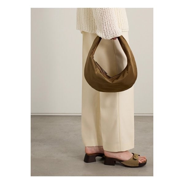 케이트 올리비아 스포츠 미디엄 스웨이드 트리밍 셸 숄더 백 밀리터리 그린 46376663162859114