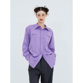 Double lip color shirt (light purple)