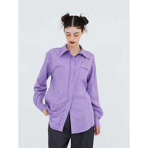 Double lip color shirt (light purple)