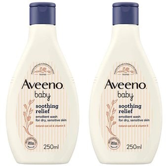  아비노 베이비 수딩 릴리프 워시 Aveeno Baby Soothing Relief Emollient Wash 250ml 2개