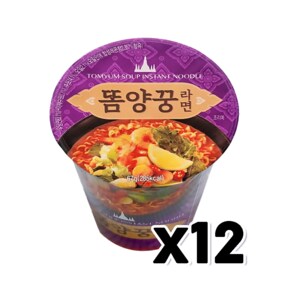 똠양꿍라면 컵라면용기 67g x 12개