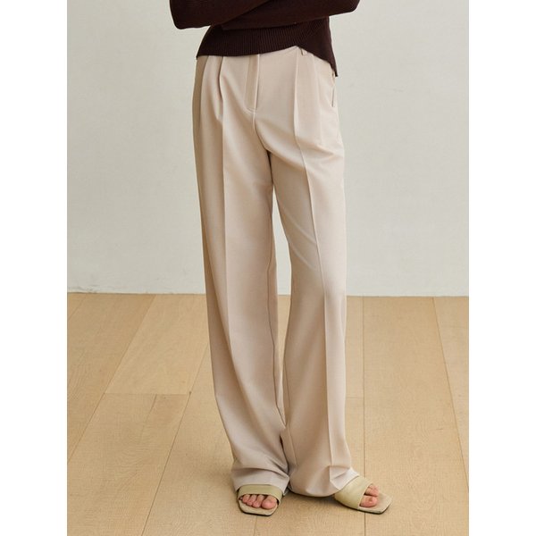 프렌치 투턱 슬랙스 라이트베이지 J1918