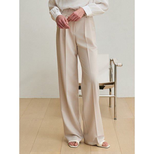 프렌치 투턱 슬랙스 라이트베이지 J1918