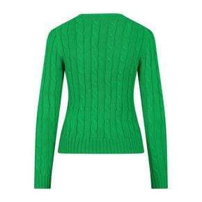 26SS 폴로 랄프로렌 포니 로고 피마코튼 케이블 니트 스웨터 211971869011 Green