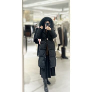 ZOOC 폭스퍼 벨티드 롱 구스 다운 점퍼 Z244PSG181