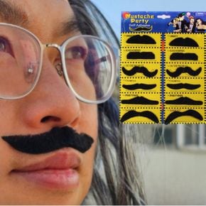 붙이는 가짜 콧수염 세트 수염분장