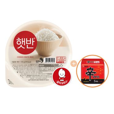 CJ제일제당 +농심 콜라보햇반 백미 210G*18개 + 신라면 5봉[33998226]