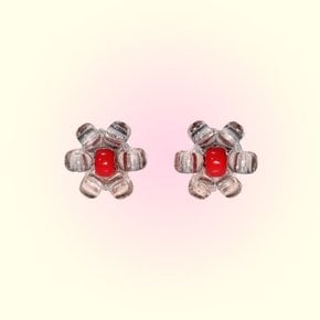 Rosy Flower Beads Earring