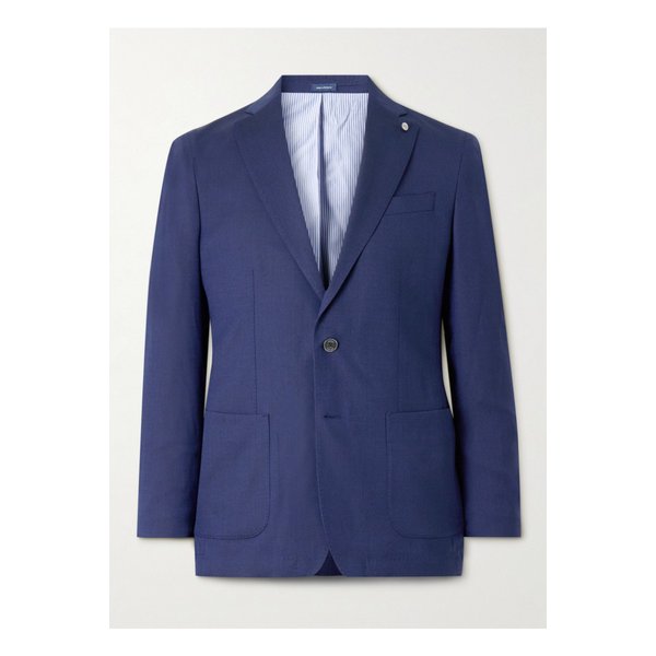 익스커셔니스트 울 실크 혼방 블레이저 블루 1647597346764357