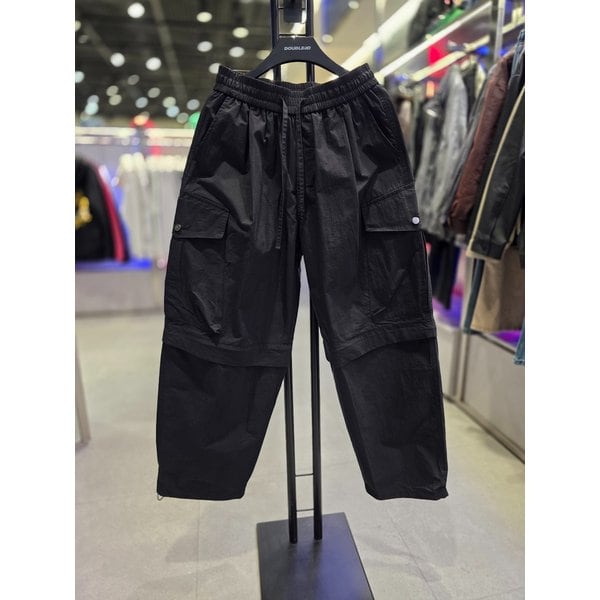 [시흥점] 26` 버뮤다 겸용 우븐 벌룬 와이드 카고팬츠(블랙)/JHZZ80427BK