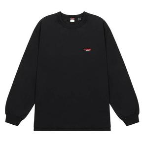 난가 긴팔 티셔츠 ECOHYBRIDBOXLOGOEMBROIDERYLSTEE BLACK DOM