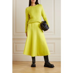 Maureen Recycled-cashmere Midi Skirt 옐로