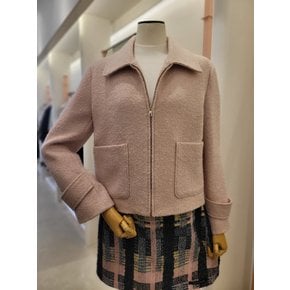 [여주점] 여성 알파카 울 블렌드 스탠 카라 집업 크롭 자켓 (ITOAWJK710A)