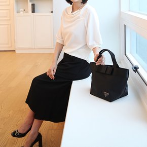 T57362 오벨 웨이브 블라우스 50대 엄마옷
