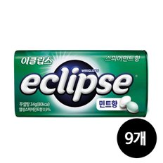 스피아민트향 캔디, 34g, 9개