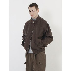 Harington Wool Biker Varsity Jacket (Brown)