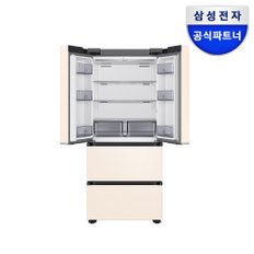 비스포크 AI 김치플러스 김치냉장고 RQ49DG90X24E 490리터 4도어 매트 크리미 베이지 AI정온모드