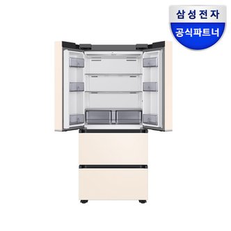 삼성 비스포크 AI 김치플러스 김치냉장고 RQ49DG90X24E 490리터 4도어 매트 크리미 베이지 AI정온모드