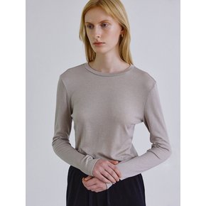 Loose fit wool tencel top_SAND BEIGE